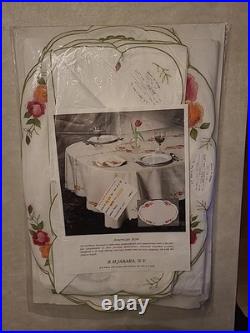 Royal Albert Old Country Roses EMBROIDERED Table Cloth 4 Napkins 4 Placemats NEW