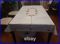 Royal Albert Old Country Roses EMBROIDERED Table Cloth 4 Napkins 4 Placemats NEW