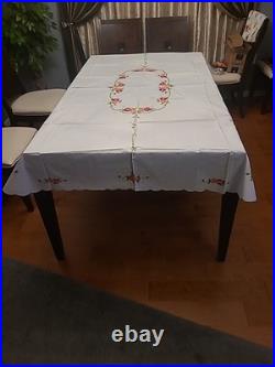 Royal Albert Old Country Roses EMBROIDERED Table Cloth 4 Napkins 4 Placemats NEW