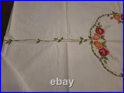 Royal Albert Old Country Roses EMBROIDERED Table Cloth 4 Napkins 4 Placemats NEW