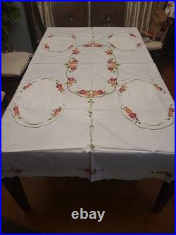 Royal Albert Old Country Roses EMBROIDERED Table Cloth 4 Napkins 4 Placemats NEW