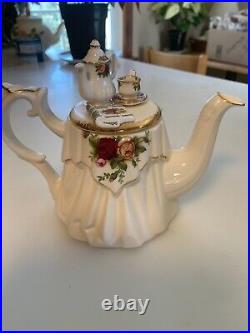 Royal Albert Old Country Roses Earthenware Tea Pot Paul Cardew Style