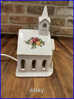 Royal Albert Old Country Roses Electric Lighted Church-Works