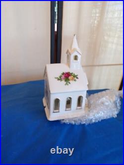 Royal Albert Old Country Roses Electric Lighted Church-Works