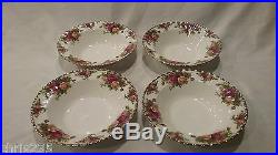 Royal Albert Old Country Roses England 1962 Round Soup Bowl Set of 4
