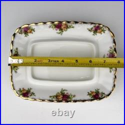 Royal Albert Old Country Roses English Rectangular Covered Butter Server Dish