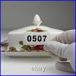 Royal Albert Old Country Roses English Rectangular Covered Butter Server Dish