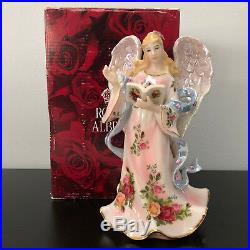 Royal Albert Old Country Roses English Rose Angel Figurine Musical Signed