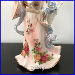 Royal Albert Old Country Roses English Rose Angel Figurine Musical Signed