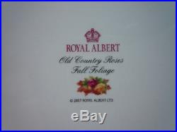 Royal Albert Old Country Roses Fall Foliage Turkey Shaped Platter 19 Imperfect