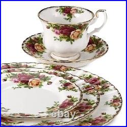 Royal Albert Old Country Roses Five (5) Piece Place Setting, 1962 England
