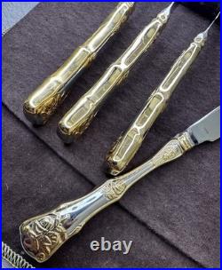 Royal Albert Old Country Roses Flatware 20 Pc Lot 18/10 Stainless Gold Accents