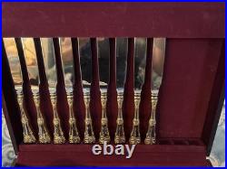 Royal Albert Old Country Roses Flatware Set 39 Pieces with chest