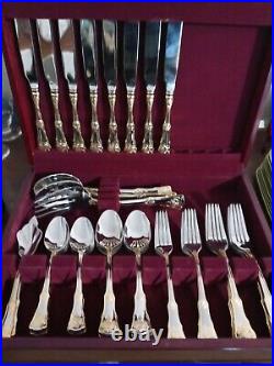 Royal Albert Old Country Roses Flatware Set 45 Pieces with chest