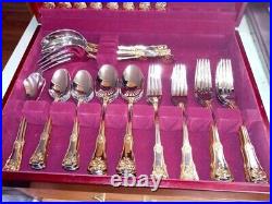 Royal Albert Old Country Roses Flatware Set 45 Pieces with chest