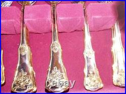 Royal Albert Old Country Roses Flatware Set 45 Pieces with chest