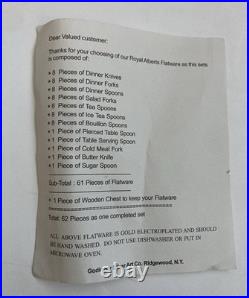 Royal Albert Old Country Roses Flatware Set 62 Pieces Service For 8 With Chest