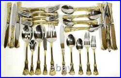 Royal Albert Old Country Roses Flatware Set For 12 plus Serving Set 65 Pieces