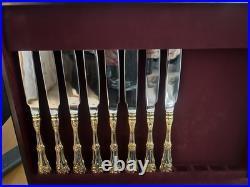 Royal Albert Old Country Roses Flatwear Set 44 Piece Set W Case Brand New