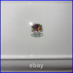 Royal Albert Old Country Roses Footed Creamer & Sugar Bowl Set with11 5/8 Tray