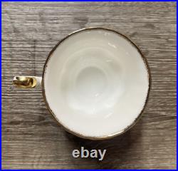 Royal Albert Old Country Roses Footed Cup GREEN TRIM new