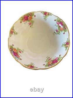 Royal Albert Old Country Roses Footed Serving Salad Vegetable Bowl 10 1/4