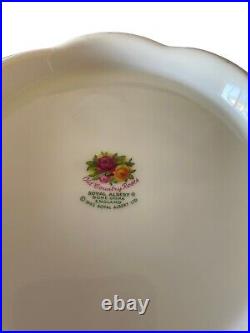 Royal Albert Old Country Roses Footed Serving Salad Vegetable Bowl 10 1/4