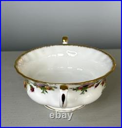 Royal Albert Old Country Roses Footed Soup Bowls Saucers Set of 8 Bone China