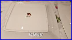 Royal Albert Old Country Roses Four Square Plates Two 2nds