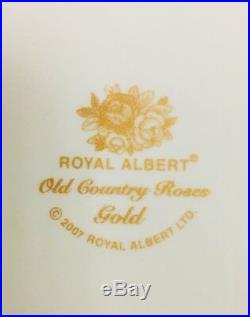 Royal Albert Old Country Roses GOLD TEAPOT Sugar Bowl Creamer 2007 Edition