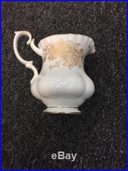 Royal Albert Old Country Roses GOLD Tea Pot, Cream Pitcher & Sugar Bowl Set
