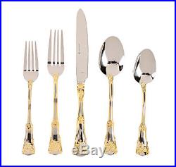 Royal Albert Old Country Roses Gold 65 Piece Flatware Set Service For 12 NEW