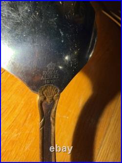 Royal Albert Old Country Roses Gold Accent 2 Pc Solid Serving Set NWB