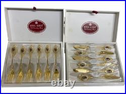 Royal Albert Old Country Roses Gold Plated Set Floral Design