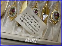 Royal Albert Old Country Roses Gold Plated Set Floral Design