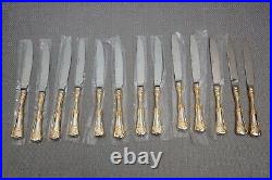 Royal Albert Old Country Roses Gold Stainless Steel Flatware 47 Pc Spoon BOX