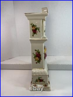Royal Albert Old Country Roses Grandfather Clock 15 1/2 TESTED & WORKS Royal Albert Old Country Roses Grandfather Clock 15 1/2 TESTED & WORKS
