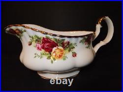 Royal Albert Old Country Roses Gravy Boat & Stand Brand With tag 2 piece