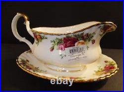 Royal Albert Old Country Roses Gravy Boat & Stand Brand With tag 2 piece