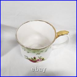 Royal Albert Old Country Roses Green Border Montrose Footed Coffee Cups 5