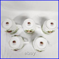 Royal Albert Old Country Roses Green Border Montrose Footed Coffee Cups 5