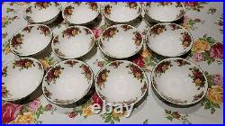 Royal Albert Old Country Roses Green Trim 12 Soup Bowls