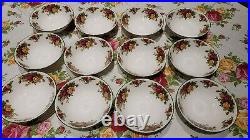 Royal Albert Old Country Roses Green Trim 12 Soup Bowls