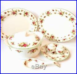 Royal Albert Old Country Roses Green Trim Classic Collection Casserole Platter +