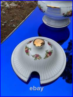 Royal Albert Old Country Roses HUGE Covered Tureen 9.5 Tall x 12 wide NEW MINT