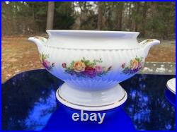 Royal Albert Old Country Roses HUGE Covered Tureen 9.5 Tall x 12 wide NEW MINT