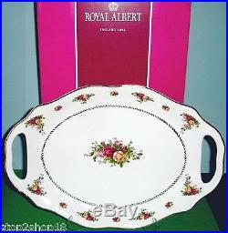 Royal Albert Old Country Roses Handled Oval Platter Tray Large 18 New