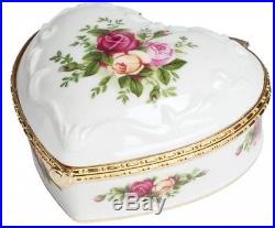 Royal Albert Old Country Roses Heart 4-Inch Jewelry Box If You Love Me