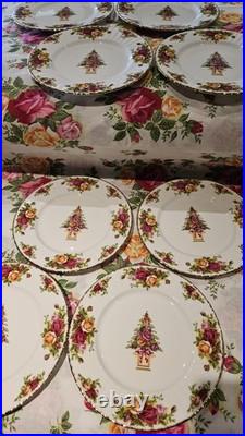 Royal Albert Old Country Roses Holiday Accent Plates Eight Nwt 9 Inches