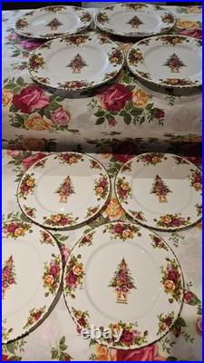 Royal Albert Old Country Roses Holiday Accent Plates Eight Nwt 9 Inches